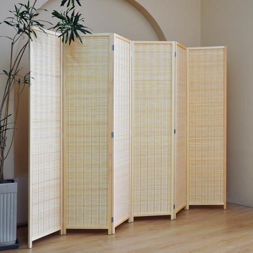 6 Panel Bamboo Room Divider (Beige / 6 Panel)