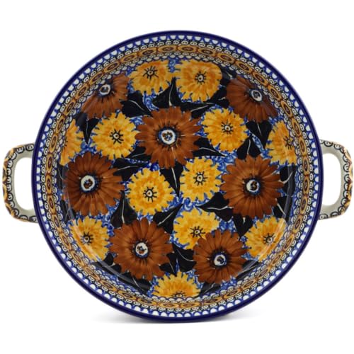 Round Baker with Handles 10 (Autumn Chrysanthemums)