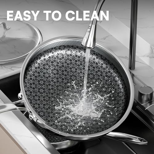 Non Stick Frying Pans with lid (Pan + Lid / 11-inch)