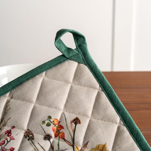 Pot Holders 100% Cotton Potholders (053 - Recolte / 8" x 8" (Pot Holder Pack of 1))