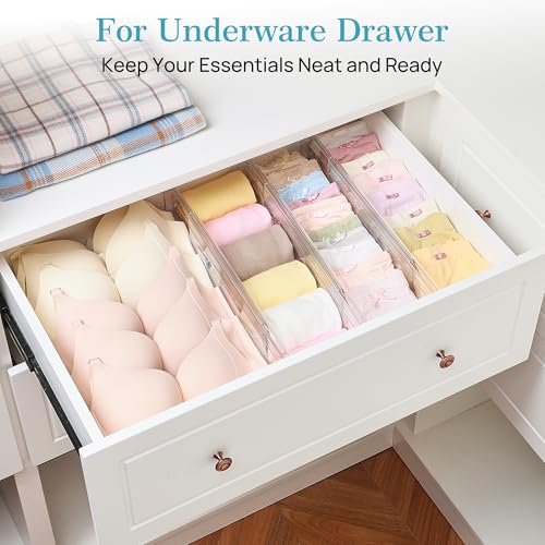 4" Regular Upgrade Drawer Dividers for Clothes (8 Count)