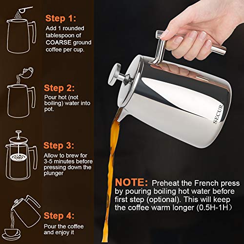 French Press Coffee Maker (17-Ounce)