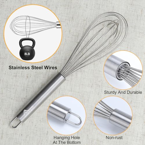 Stainless Steel Whisk Set of 4 (4pcs: Clear 6.7"+9.3"+10.4"+12")