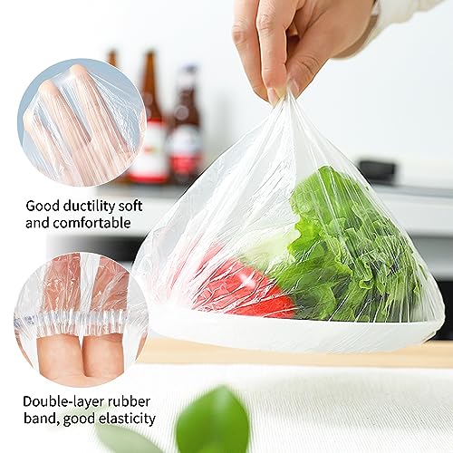 100pcs Colorful Plastic Bowl Covers Dish Cover Food Cover (100 Count)