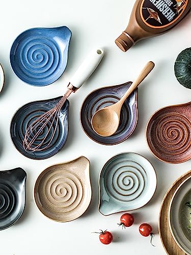 Spoon Holder Porcelain Cooking Spoon Rest for Stove Top
