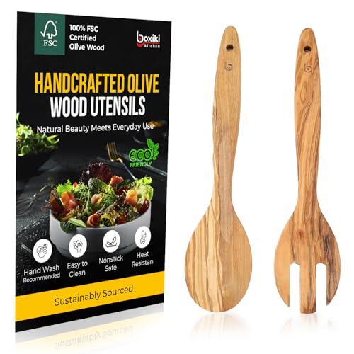 Olive Wood Utensil Set of 2 PCS (Olivewood Heirloom Duo)