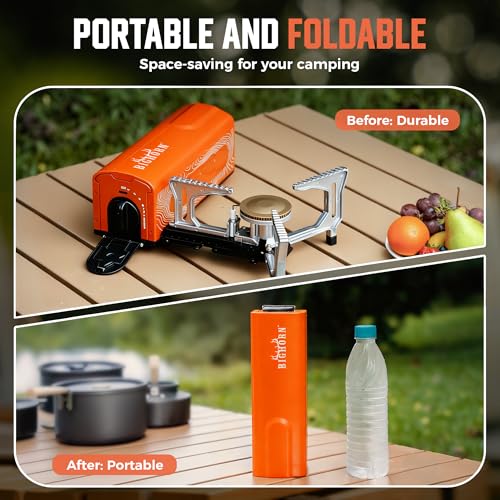 OUTDOORS Butane Camping Stove (Orange)
