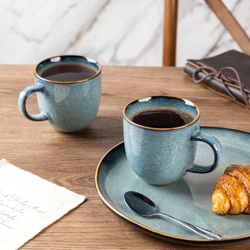 12oz Coffee Mugs (Set of 6 / Ocean Blue)