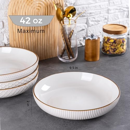 9.5'' Large Pasta Bowls (42oz / Off-White)