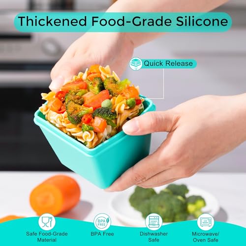 1 Cup Silicone Freezer Molds with Lids (Cotton Candy / 4x 1-Cup)