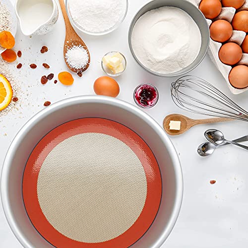 Silicone Baking Mats (Bright Orange / 9"L x 9"W)