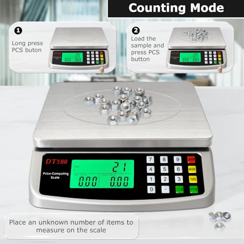 110lb Food Scale (Silver 50kg (Hold Mode))