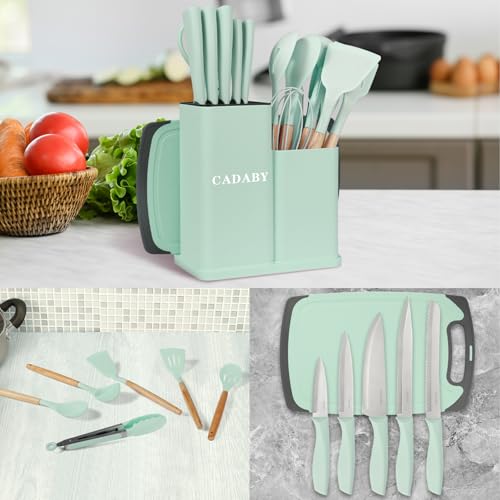 19PCS Green Kitchen Cooking Utensils Set Kitchen Tools Set (Green)