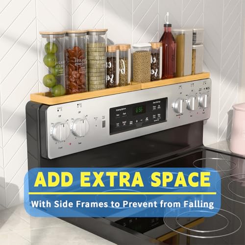 Magnetic Stove Top Shelf for 30" Stoves (Bamboo)