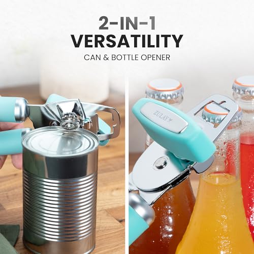 Heavy Duty Stainless Steel Can Opener Manual with Bottle Opener