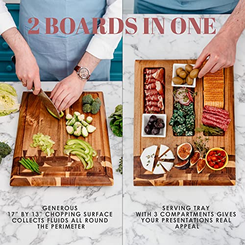 Acacia Wood Cutting Board with Juice Groove