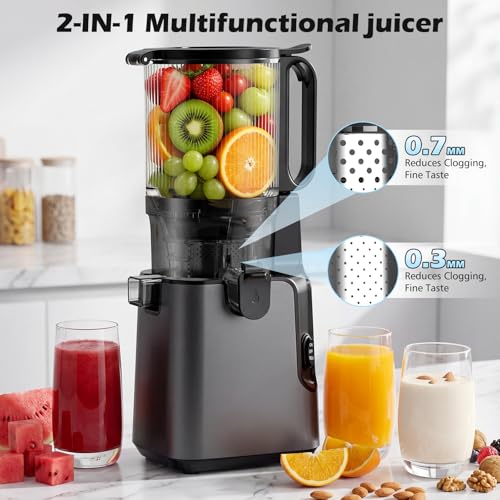 Juicer Machines with 5.8" Large Chute (Titanium Gray)