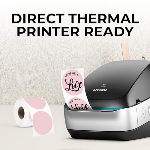 Pink Thermal Labels (Pink / 300 Stickers)