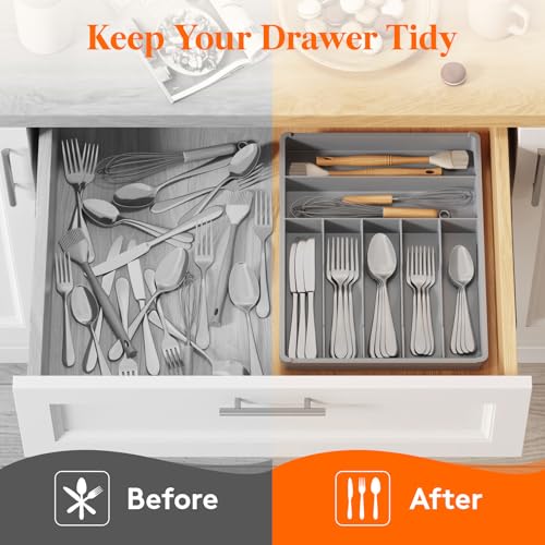 Silverware Drawer Organizer Tray