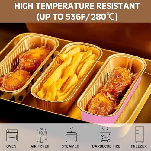 Mini Loaf Baking Pans with Lids (50 Count)