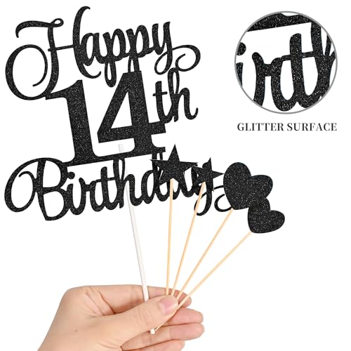 14th Birthday Cake Decorations (9 Count)