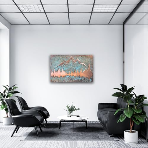 Handmade Copper Wall Art for Home (Panorama of Copper / 13.7 x 19.7 in (Rectangular))