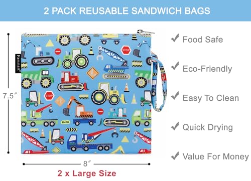 Reusable Sandwich Bag (Large, 2 Packs - Car)