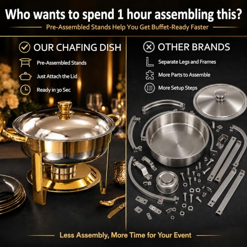 Chafing Dishes for Buffet (Gold)