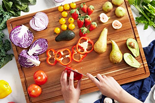 30 x 22 Inch Extra Large Acacia Wooden Cutting Board for Kitchen (30"L x 22"W)