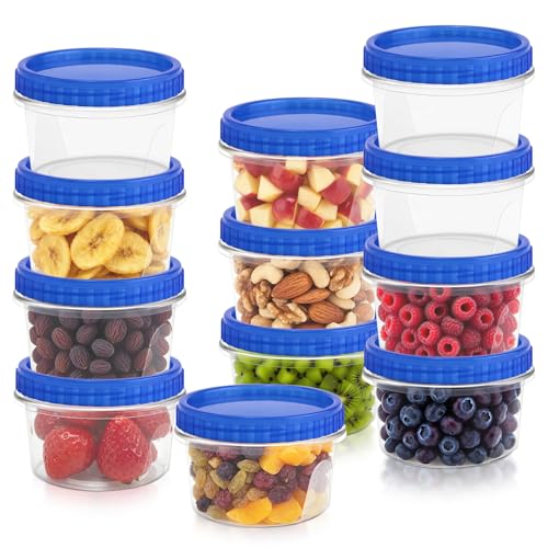 12 Pack Freezer Containers with Screw On Lids (12oz-12pack)