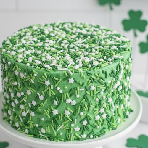 Sprinkles Edible Cake and Cupcake Jimmies (Green White)