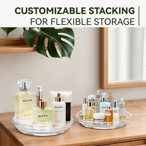 2 Pack Lazy Susan Turntable Organizer for Cabinet (2 PACK 1-Tier)