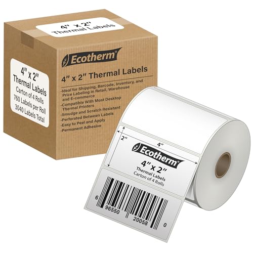 4" x 2" Thermal Labels (3040 Count)