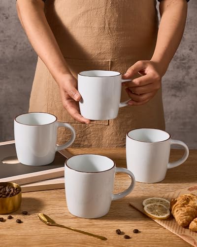 Mercury Coffee Mugs 13 oz (Mercury-White / 6 Count (Pack of 1))