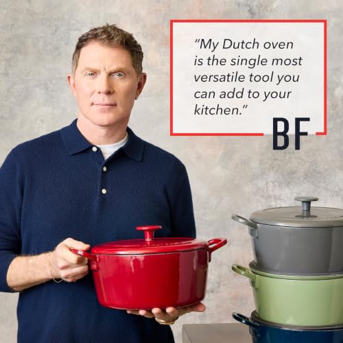 x Bobby Flay 5.5QT Enameled Cast Iron Dutch Oven With Lid (5.5QT Dutch Oven / Slate Gray)