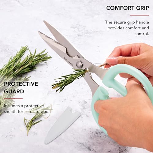 Classic 2 Piece Multipurpose Kitchen Shear Set with Blade Sheath (Spearmint / 2 Pack)