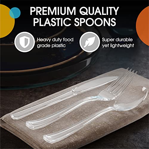 Party Solids Heavy Duty Plastic Spoons
