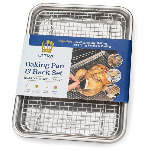 Quarter Sheet Pan with Wire Rack Set (Quarter Sheet (Most Popular))