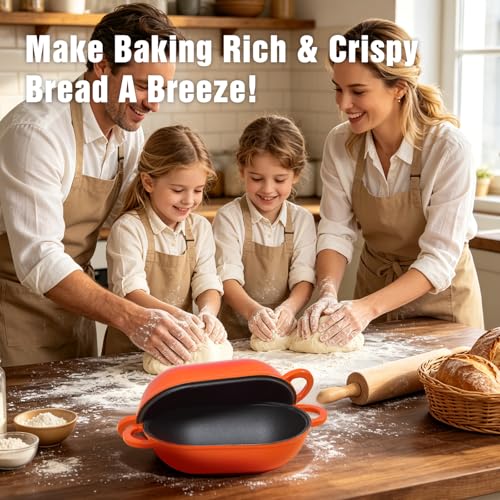 2.5 QT Enameled Cast Iron Sourdough Bread Oven (Orange / 2.5 QT)