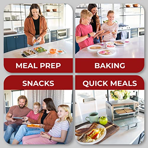 Toaster Oven Pan Nonstick Aluminum Small Tray Set of 2 (9.5" x 6.5" (1/8 Sheet Pans) - 2 PCS)
