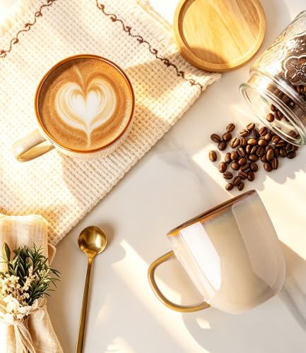Ceramic Coffee Mugs Set of 6 (Pale Kahki / set of 6)