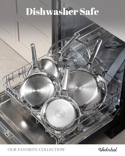 Stainless Steel Frying Pan Set with Lids 8"&10"&12"