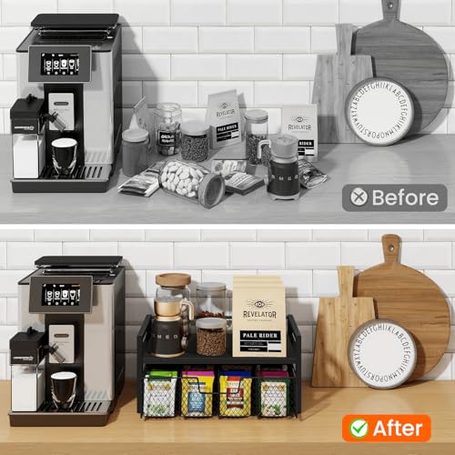 Wood Tea Bag Organizer (Black)