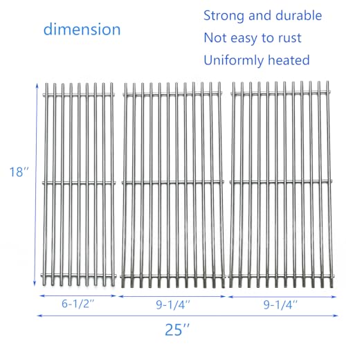 18" Stainless Steel Cooking Grid Grate for Charbroil Performance 463376018P2 (18" x 25")