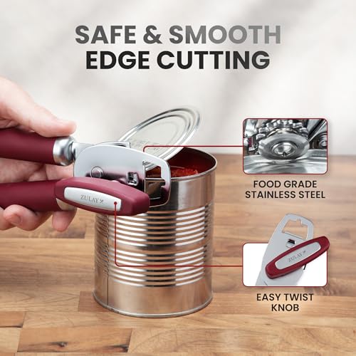 Heavy Duty Stainless Steel Can Opener Manual with Bottle Opener