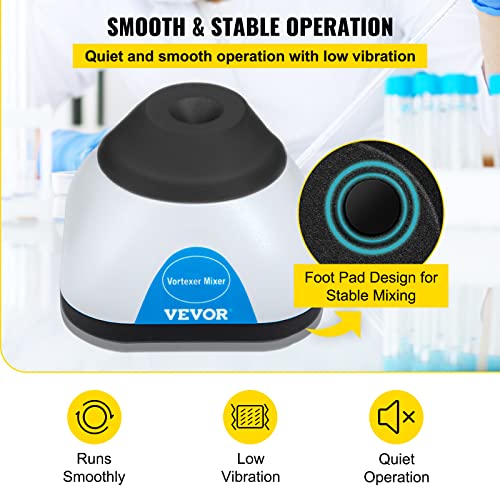 Vortex Mixer 3000RPM Mini Vortex Mixer Shaker (Black)