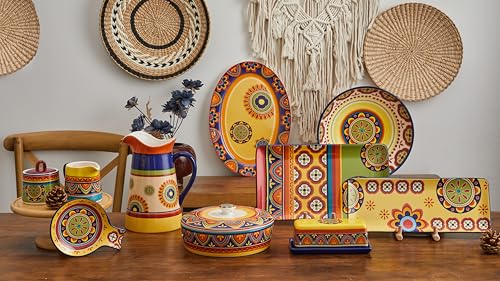 Tunisian Ceramic Sugar and Creamer Set