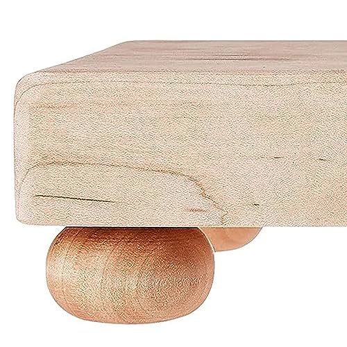 B Series Square Wooden Maple Cutting Board 9”x9” (9"L x 9"W / Maple with Wood Feet)