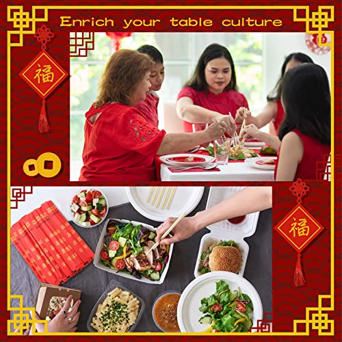 1000 Pairs Disposable Bamboo Chopsticks Sleeved Separated (Joyous)