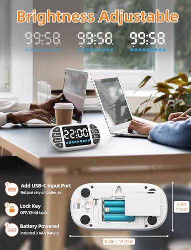 Magnetic Digital Kitchen Timer for Classroom Countdown